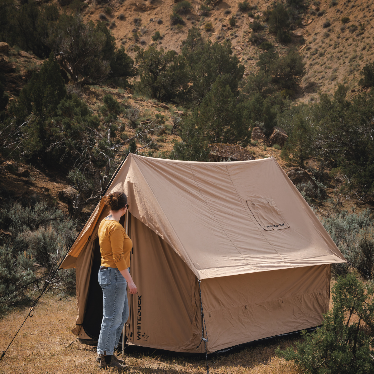 White Duck Outdoors Rover Scout Tent, 6x8 feet, outdoor camping tent with durable fabric and spacious interior for camping adventures.