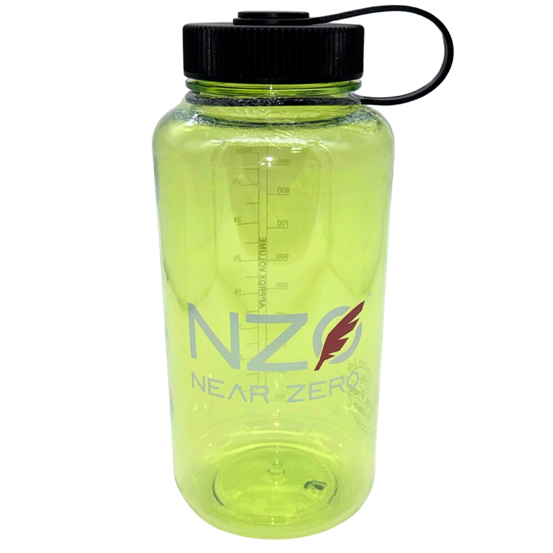 Near Zero Outdoor Gear 32 oz. wide mouth water bottle, ideal for camping and outdoor activities, with a durable design.