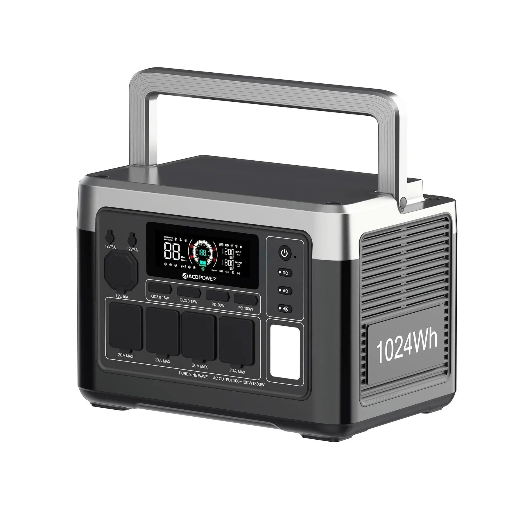 ACOPOWER P1000 PLUS Portable Power Station 1800W/1024Wh - We The Collective
