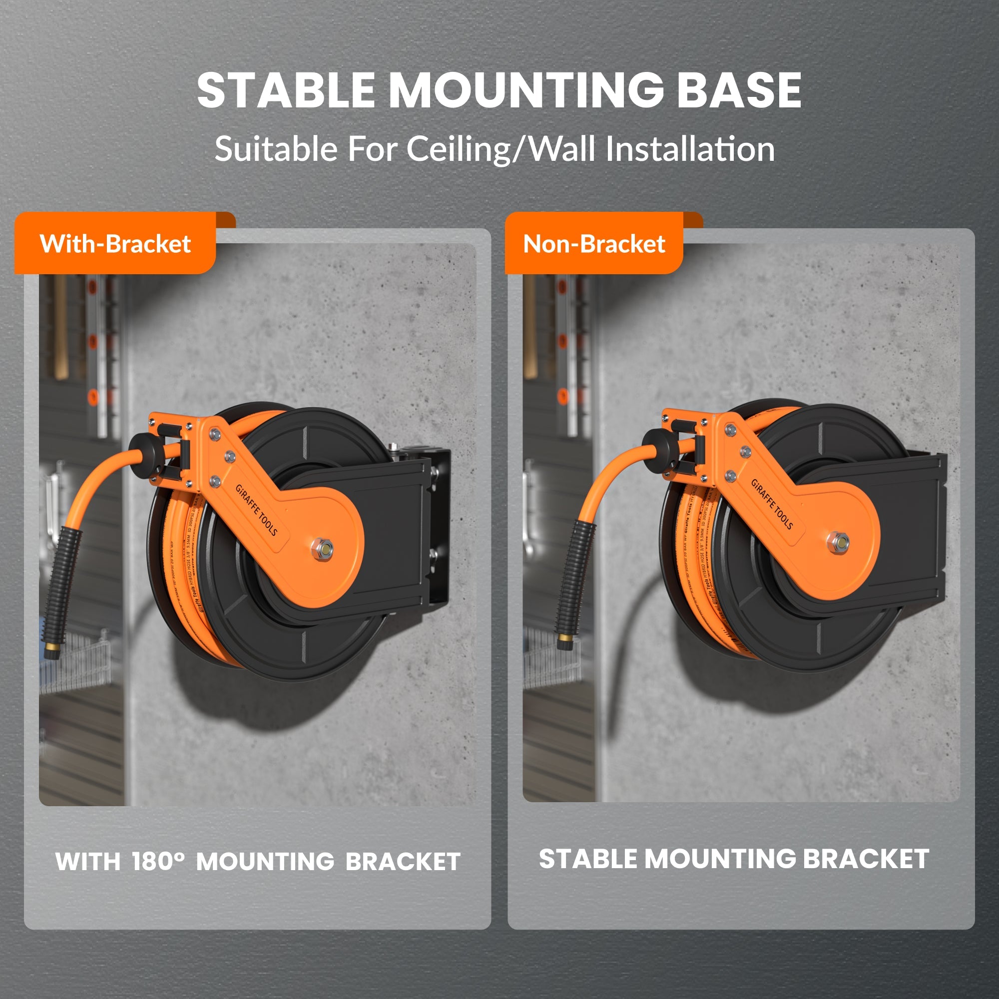 Retractable Air Hose Reel-Alloy Steel Reel-3/8in 25ft-50ft - OVERLANDERS Outfitter