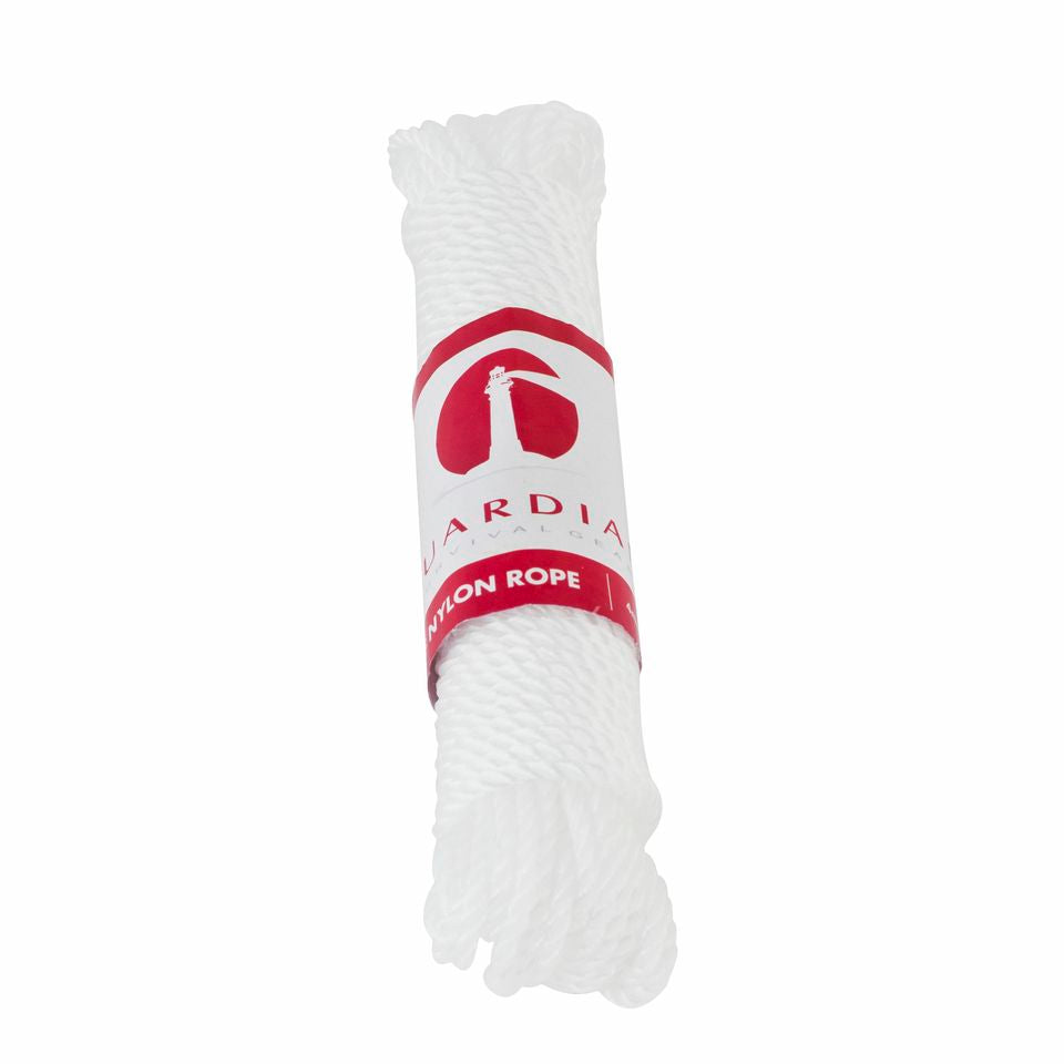 50ft strong nylon rope by Quake Kits, ideal durable utility cord for camping and survival use.