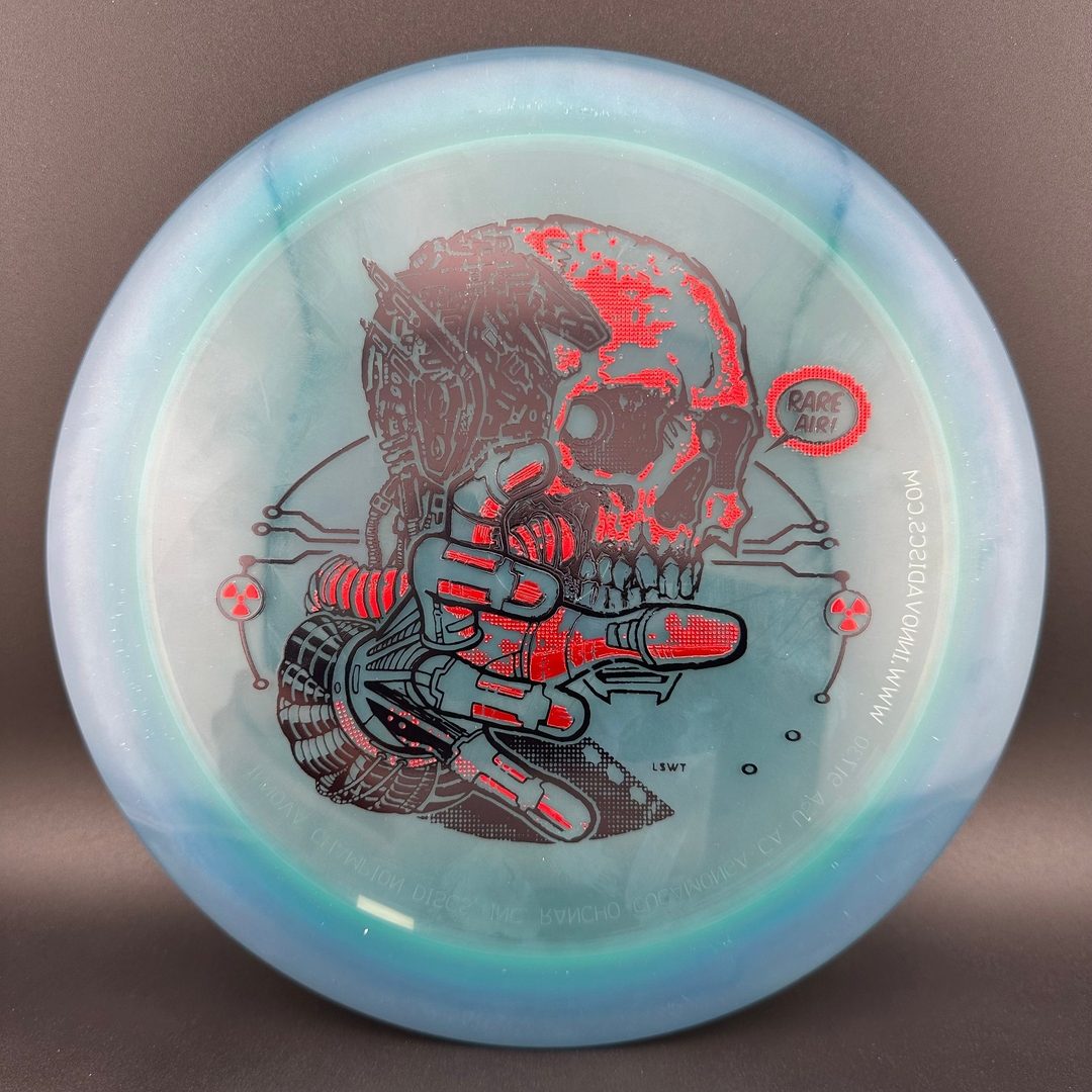 Disc golf Gummy C-Blend Aztec by Rare Air Discs, featuring vibrant colors and intricate Aztec design on a disc golf disc.