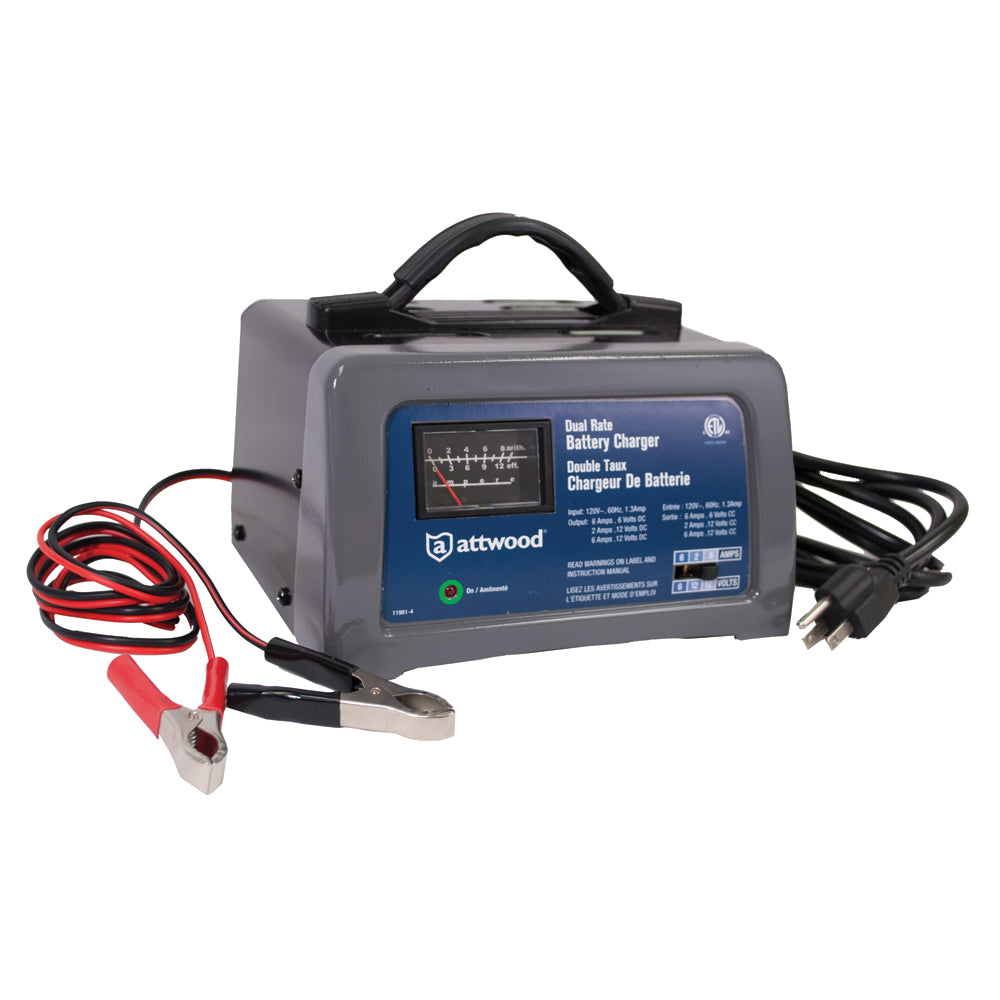Wake World Parts Attwood Marine & Automotive Battery Charger 51005XL, compact and durable battery charger for boats and vehicles.