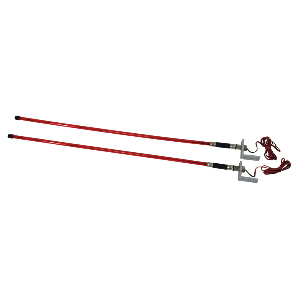 Attwood LED Lighted Trailer Guide-Ons by Wake World Parts, showing illuminated guide lights on a trailer for easy alignment.