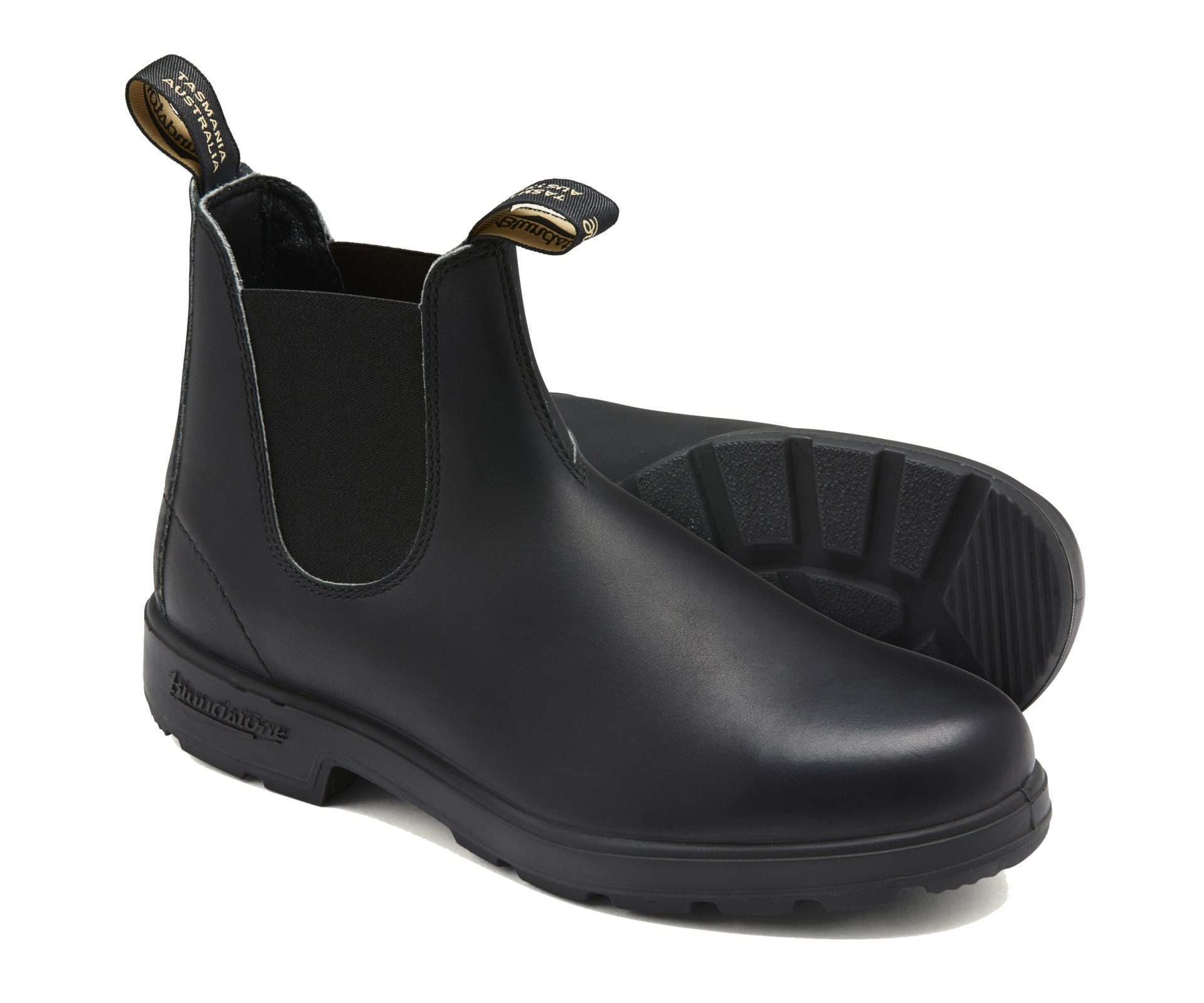 Runnwalk Blundstone 510 men's original Chelsea boots in Voltane black leather, featuring a sleek slip-on design and sturdy sole.