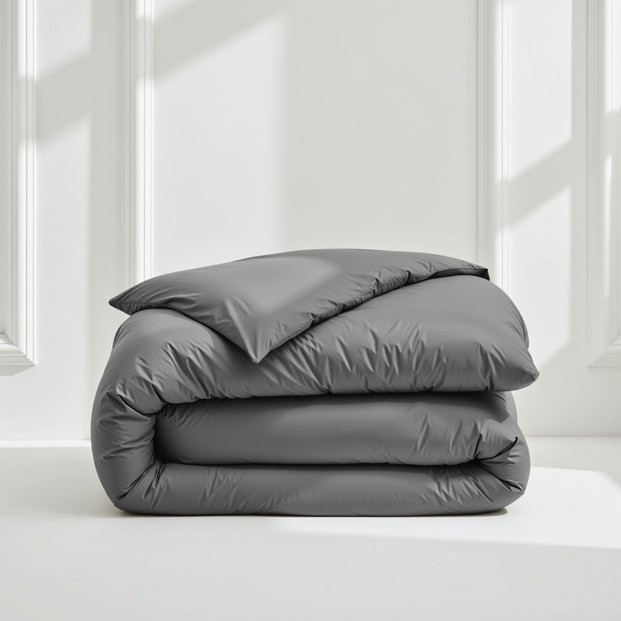 Italic Luxe Australian Sateen duvet cover in soft, smooth fabric with a luxurious finish, ideal for a stylish bed.