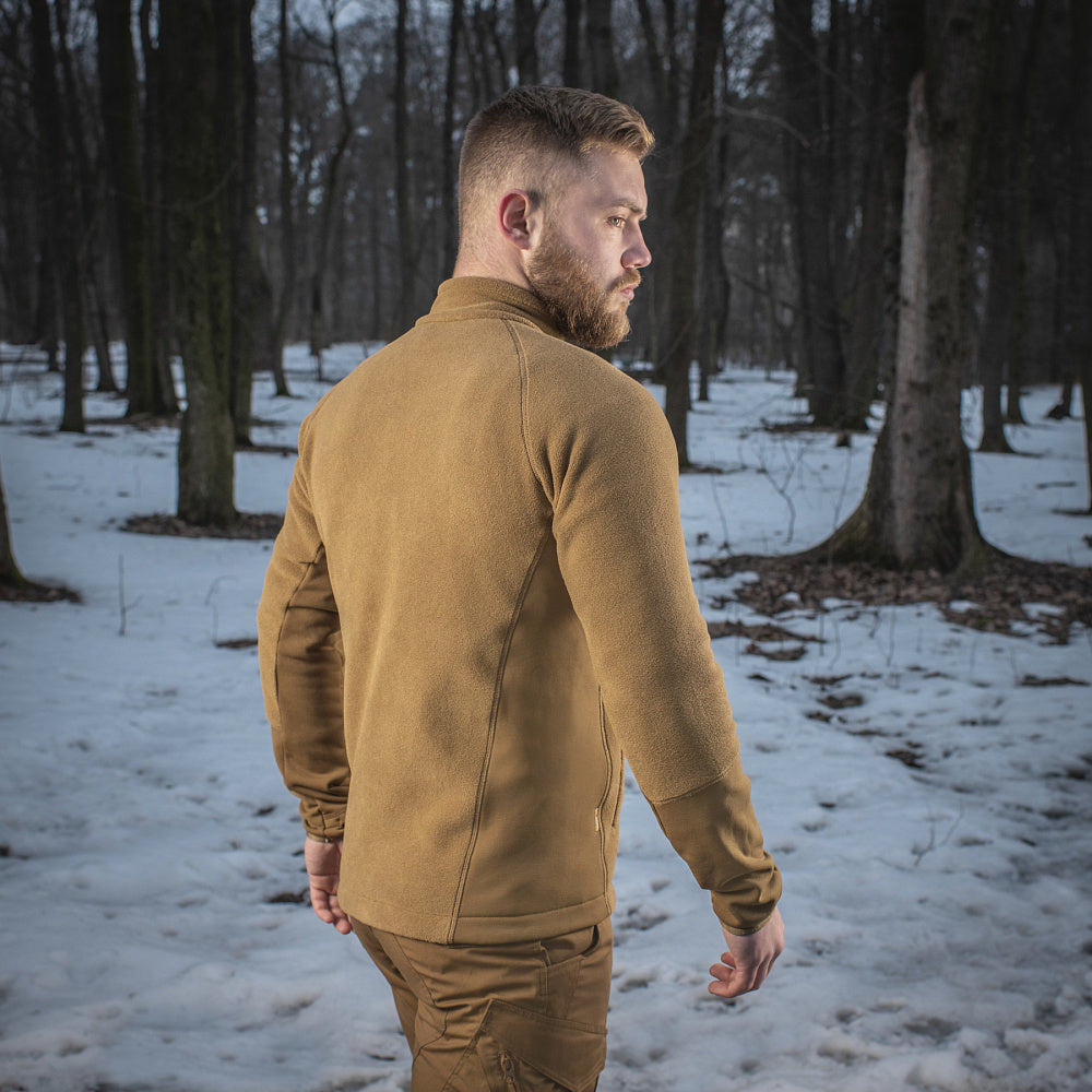 M-TAC fleece jacket made with Polartec fabric, featuring a durable design and a cozy fit for outdoor activities.