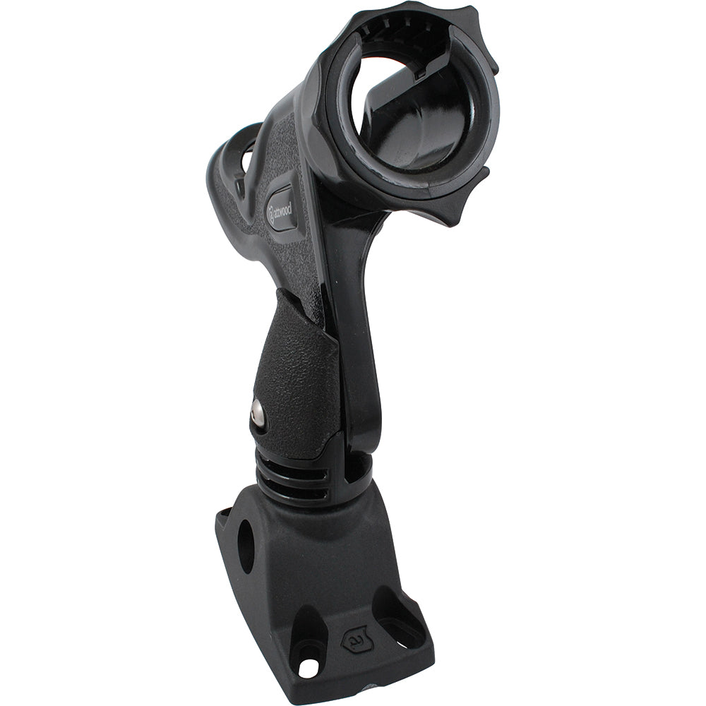 Attwood Heavy Duty Pro Series Rod Holder with Combo Mount, showcasing sturdy design and adjustable mounting features.