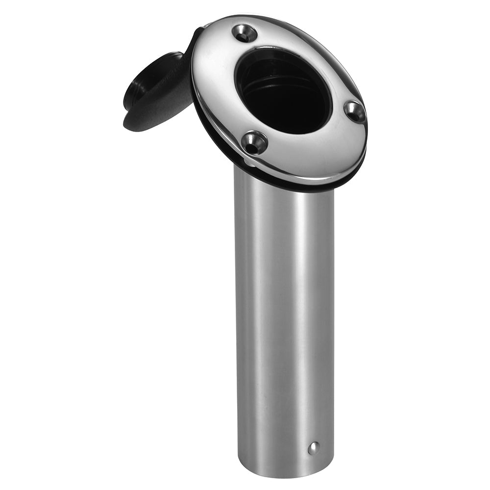 Attwood Standard Series 30° black rod holder with insert, designed for boat fishing rods, by Wake World Parts.