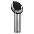 Attwood Standard Series 30 Degree black rod holder with insert, designed for boat fishing rods, by Wake World Parts.
