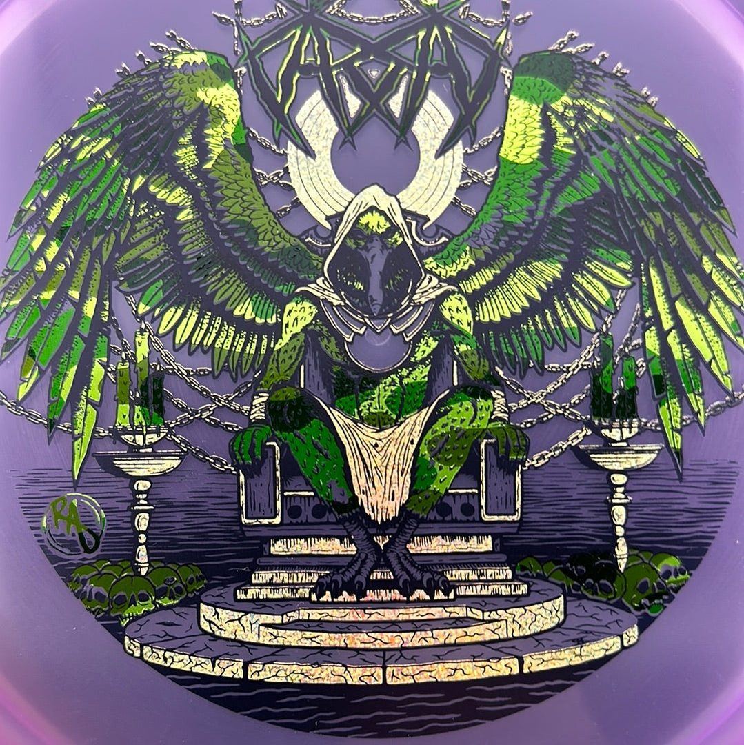 CryZtal Buzzz disc golf disc by Rare Air Discs featuring Karudi the Overseer design from Cult of RAD series.