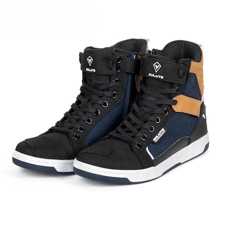 Bean's Moto Booth SULAITE™ B1 motorcycle riding shoes with durable leather construction and protective ankle support.
