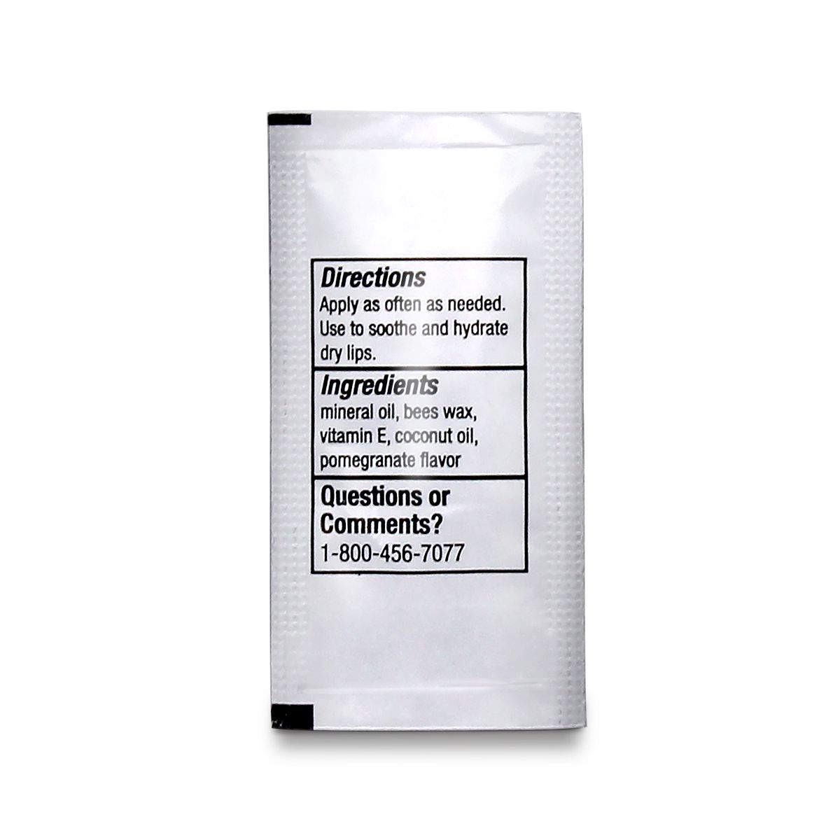 Alpenglow Readiness Supply lip balm in a 0.5g pouch, featuring a simple design suitable for first aid supplies.