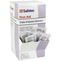 Triple Antibiotic ointment pouch, 0.9g each, from Quakekits.com, 144-pack for topical wound care.