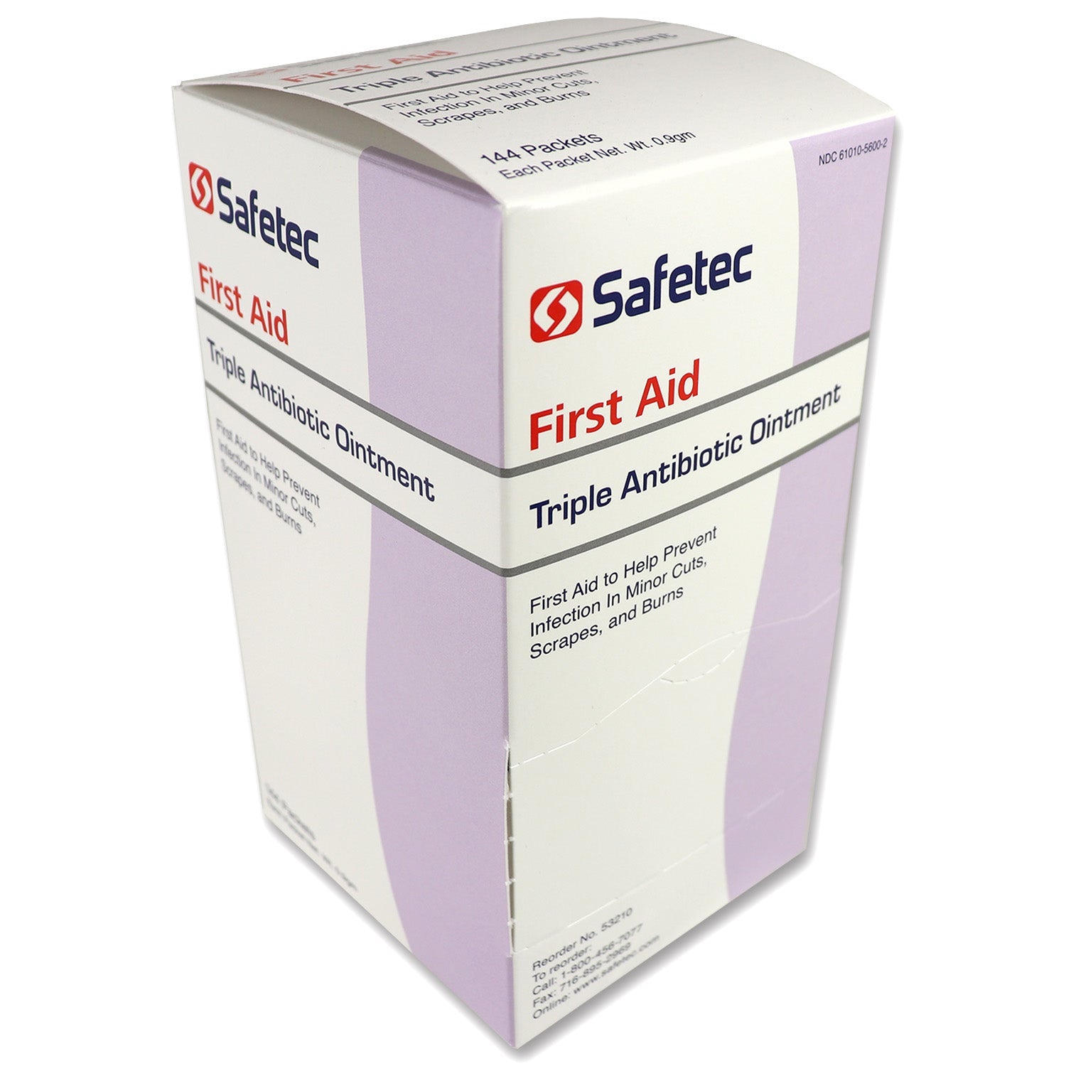 Triple antibiotic ointment pouch, 0.9g, from Quakekits.com, with 144 pouches for treating minor cuts and skin infections.