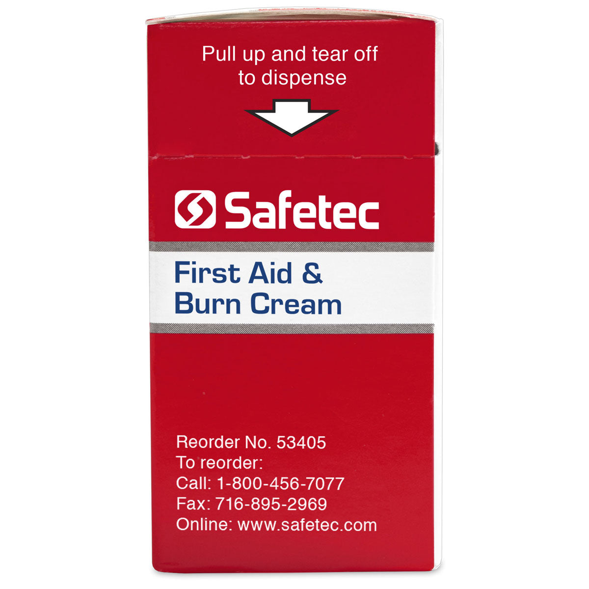 Burn treatment first aid and burn cream pouch, 0.9g, with 25 pouches per box, designed for quick burn relief.