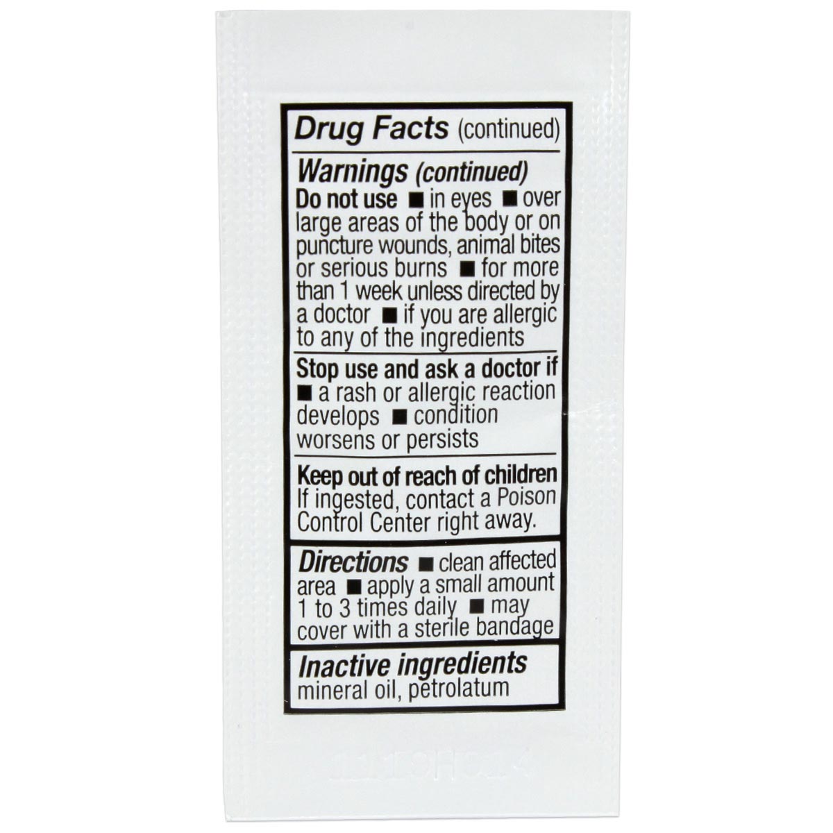 Single Antibiotic (Neomycin) .9gm. Pouch, 144 per box - OVERLANDERS Outfitter