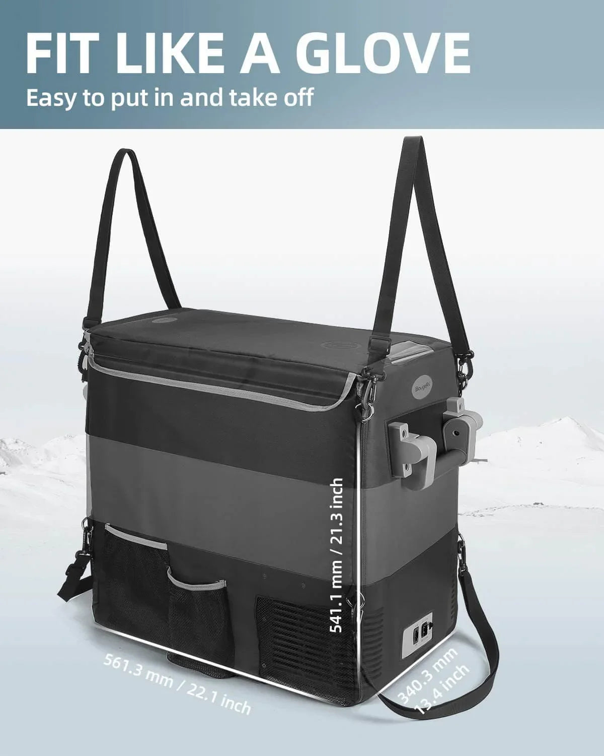 BougeRV 12V 53 Quart (50L) Portable Car Refrigerator Cover - We The Collective