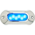 Attwood Light Armor underwater LED light with 6 blue LEDs, designed for marine underwater lighting, by Wake World Parts.