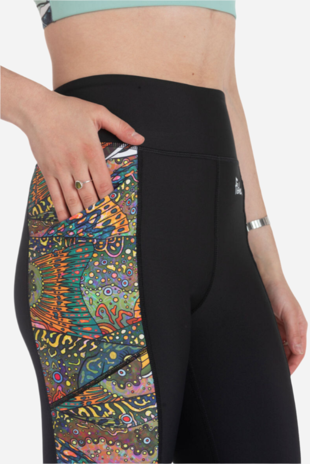 FisheWear Brookie Pocket Capri Leggings featuring a comfortable fit and side pockets, ideal for active and casual wear.