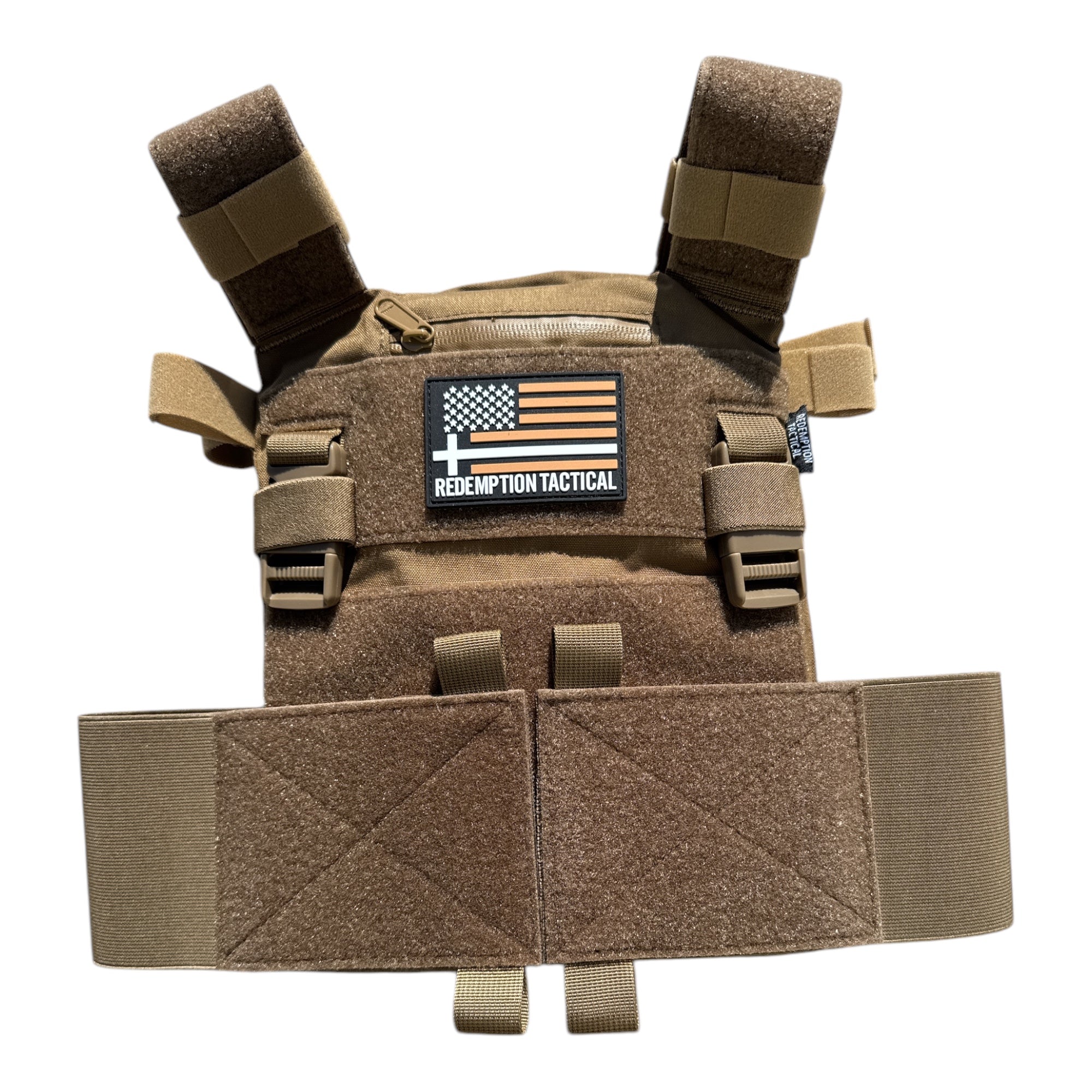 Pair of Redemption Tactical Level IV Recon 2.0 armor plates in 8x10 size, with a tactical vest carrier for ballistic protection.
