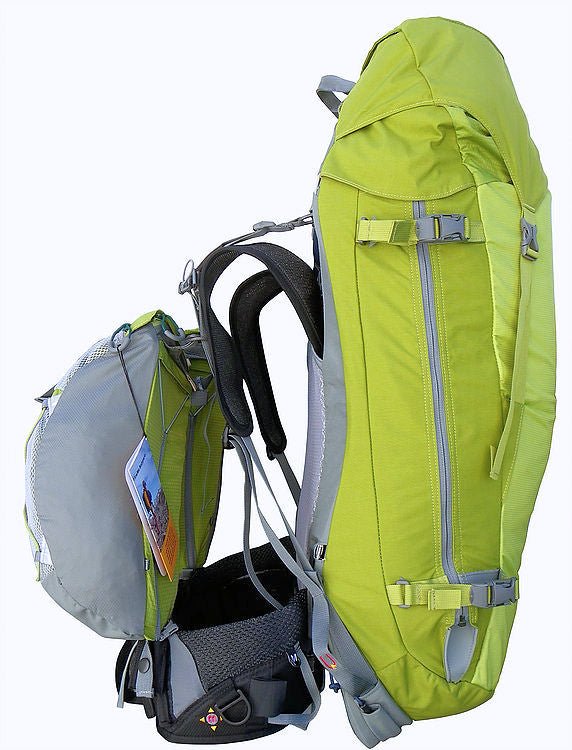 Light Hiking Gear Aarn Guiding Light Backpack in 57 or 65 liters, showing a spacious hiking backpack with adjustable straps.