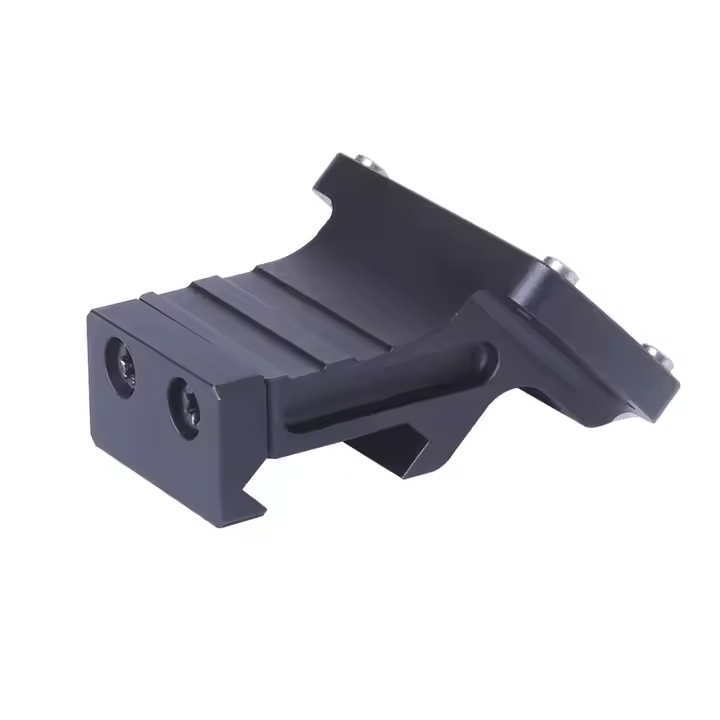 MUCTAC RMSc 45 offset red dot mount in T6061 aluminum, lightweight optic accessory with red finish and precise design.