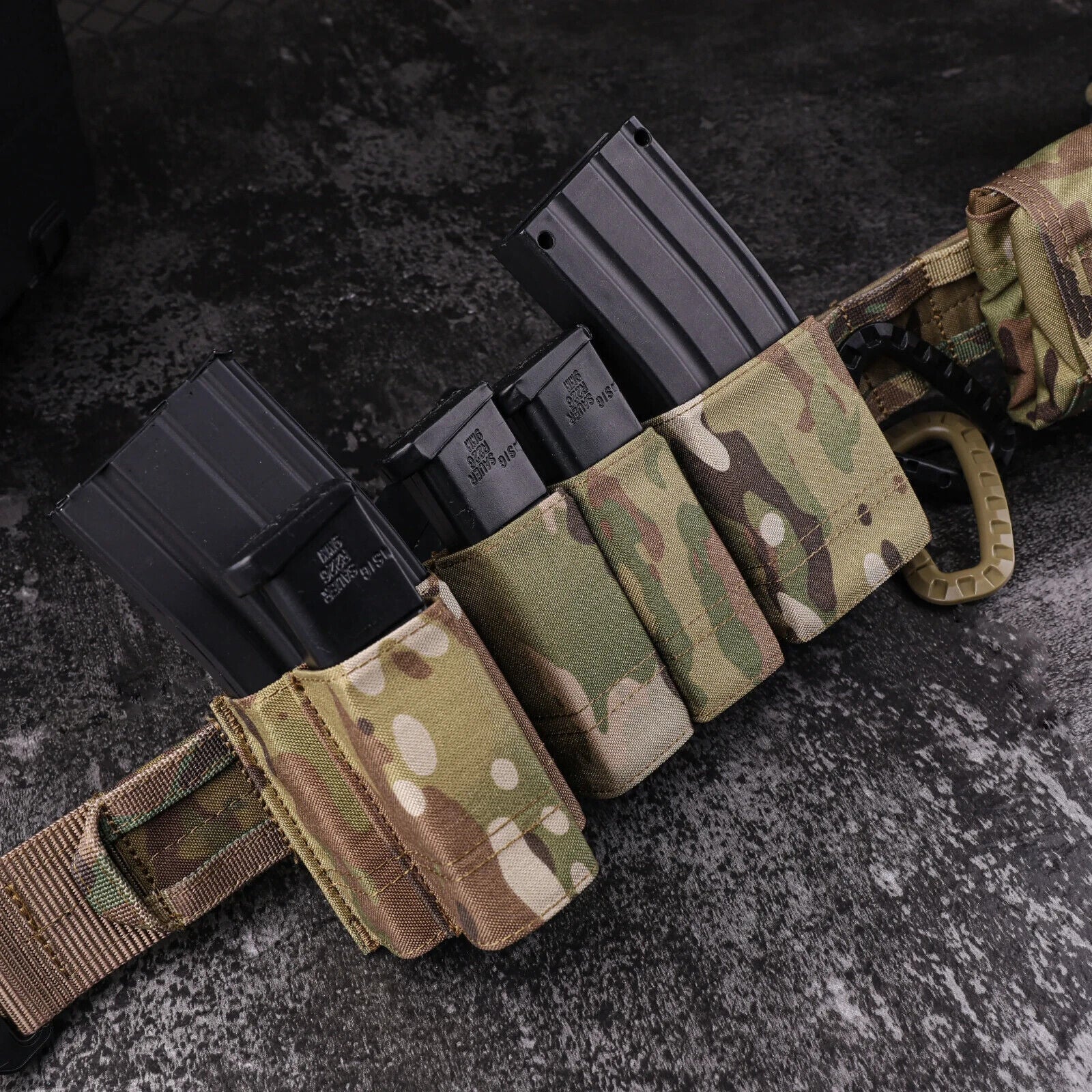 KRYDEX Tactical 9mm Pistol Magazine Pouch Mag Holder - Multicam / MOLLE Mounted - OVERLANDERS Outfitter