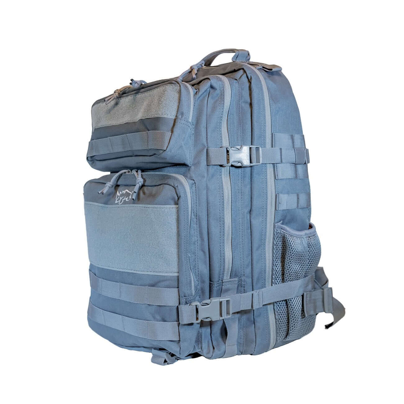 MUCITUP Rhino MUCPAC tactical backpack in grey, black, and MCBK with MOLLE webbing, 500D nylon, and EDC design.