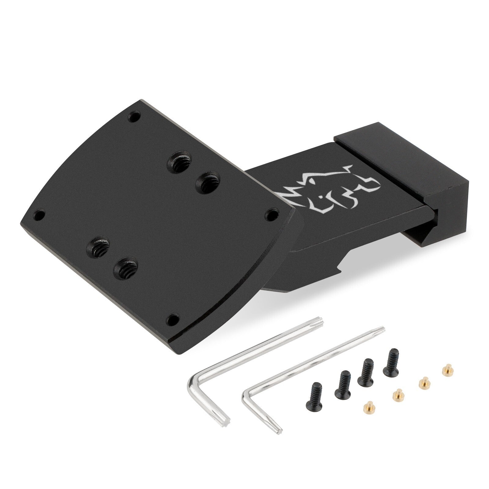 MUCTAC RMR 35° offset red dot mount with 6061-T6 aluminum construction and ambi locking for secure zero hold.