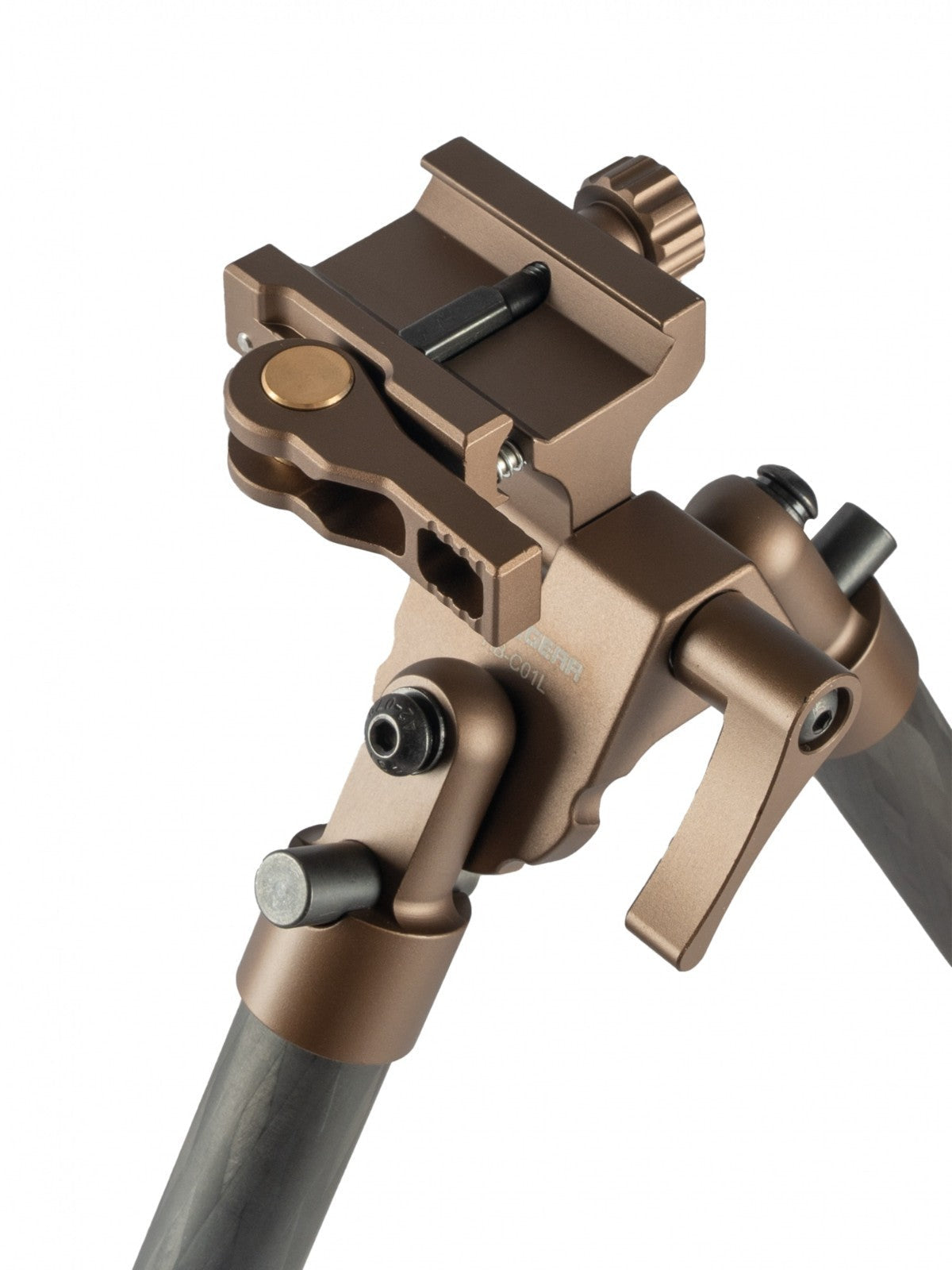 MUCITUP Linkogear HB-C01L carbon fiber tactical bipod with QD Picatinny mount, rubber and spike feet for rifle shooting support