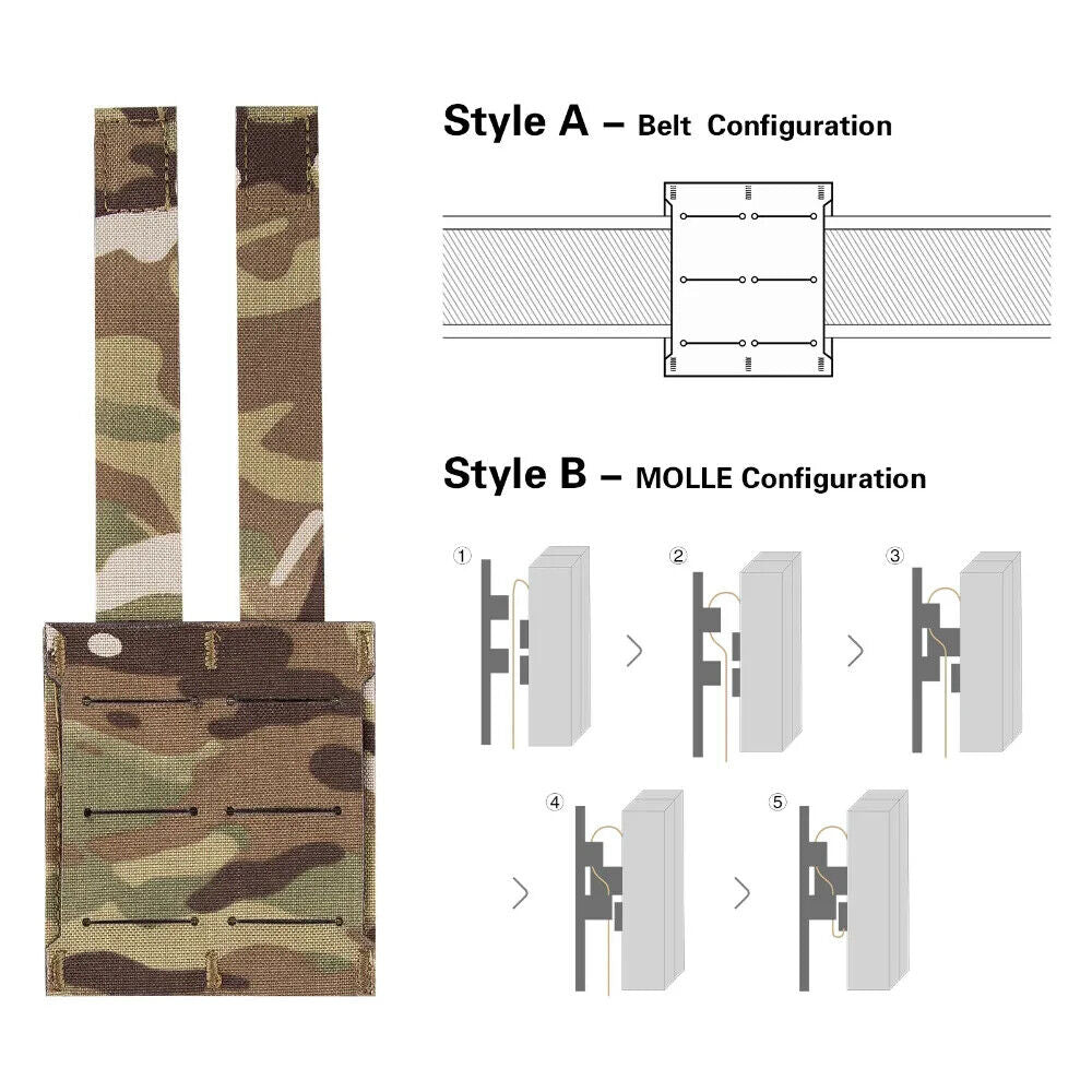 KRYDEX Tactical 9mm Pistol Magazine Pouch Mag Holder - Multicam / MOLLE Mounted - OVERLANDERS Outfitter