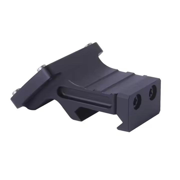 MUCTAC RMSc 45 offset red dot mount in T6061 aluminum, lightweight optic accessory for rifles, with a sleek black finish.