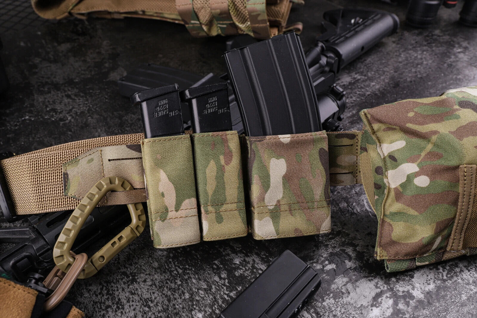 KRYDEX Tactical 9mm Pistol Magazine Pouch Mag Holder - Multicam / MOLLE Mounted - OVERLANDERS Outfitter