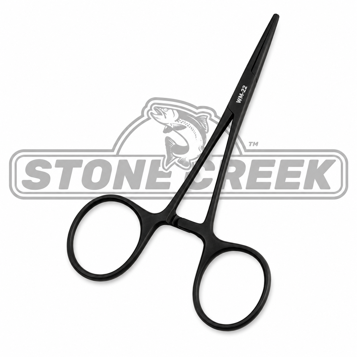 Large loop forceps by Stone Creek Outfitters, 5.5-inch stainless steel tweezers for precise handling and fishing tasks.