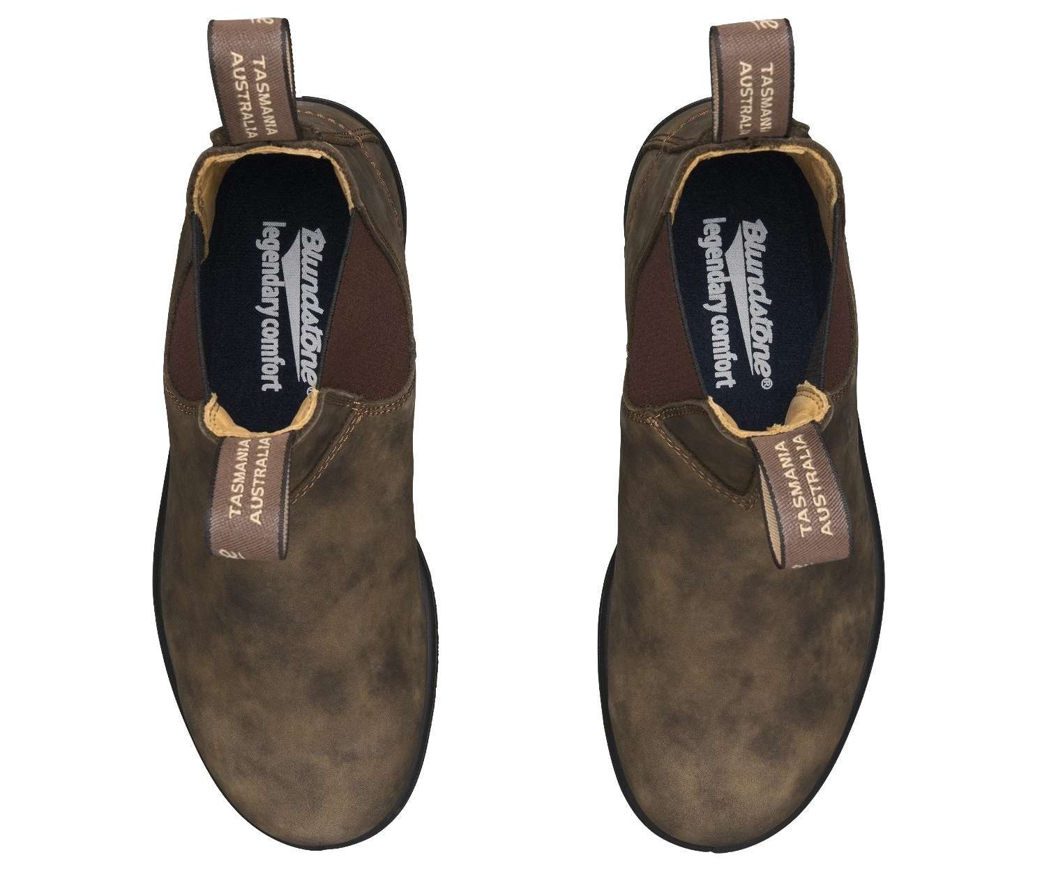 Runnwalk men's Blundstone Classic 585 Chelsea boots in various styles, featuring durable leather uppers and elastic side panels.