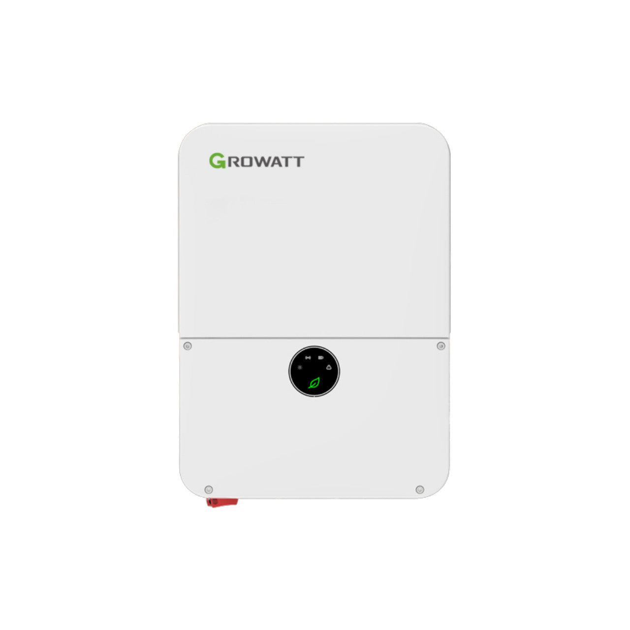 Growatt 6kW grid-tie inverter (V2) from Portable Sun LLC with digital display and connection ports, designed for solar energy systems.
