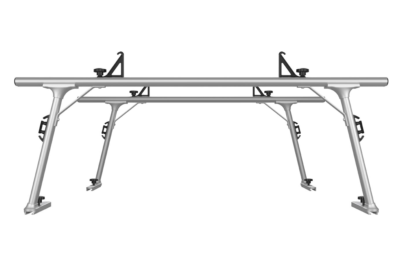 Silver Thule TracRac SR overhead roof rack for full-size vehicles, designed for secure cargo management.