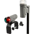 Attwood clamp-on portable LED navigation light kit in marine gray, designed for boats, with adjustable mounting and bright LED illumination.
