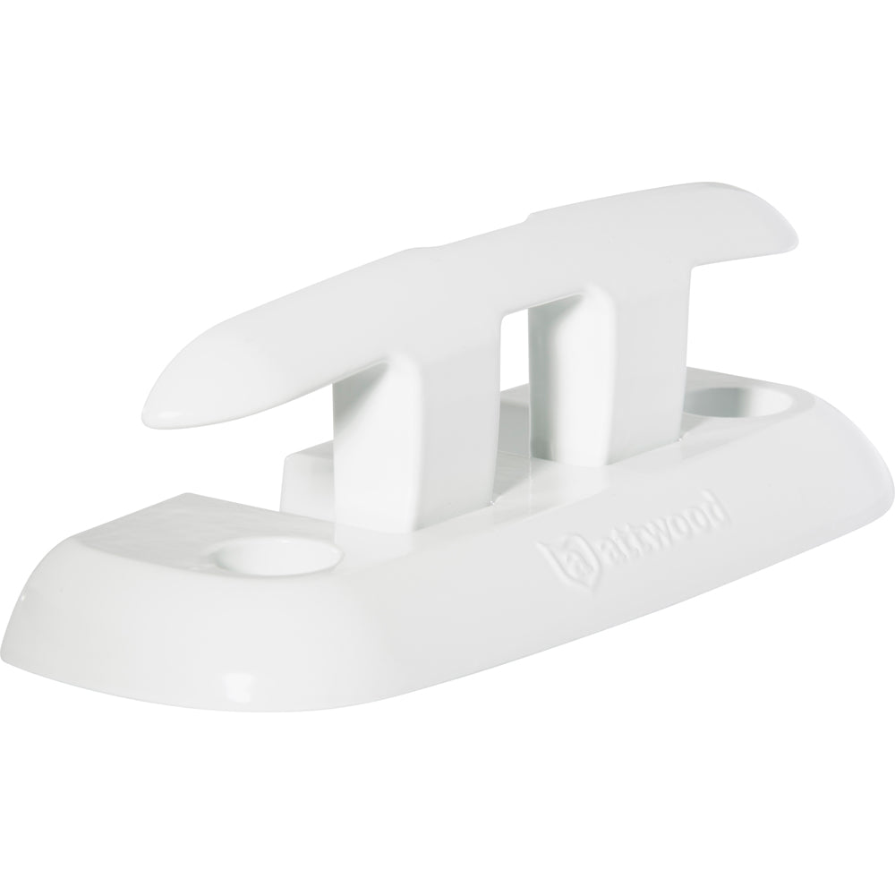 Attwood 8-inch fold-down dock cleat by Wake World Parts, durable marine hardware for secure boat mooring, shown in image.