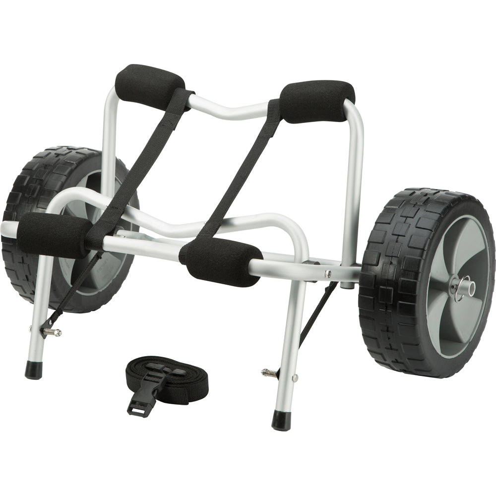 Wake World Parts Attwood collapsible kayak and canoe carrying cart with adjustable frame and durable wheels for easy transport.