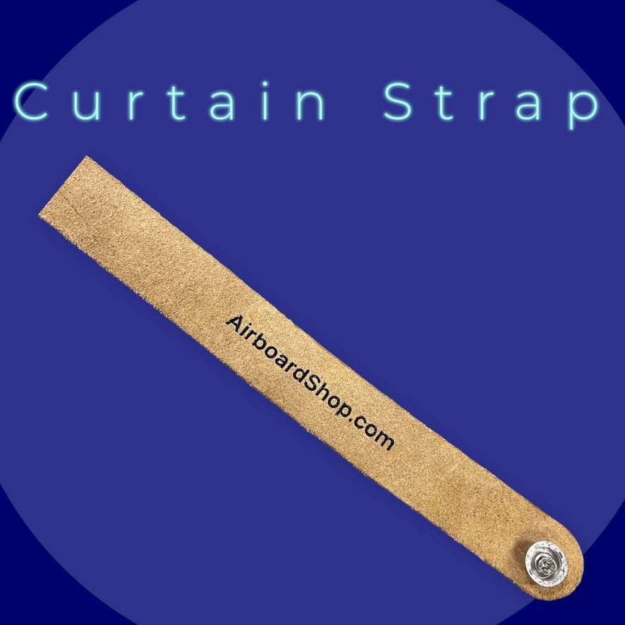 Leather Curtain Strap for Airstream Trailers with Split Bath or Single Curtain - OVERLANDERS Outfitter