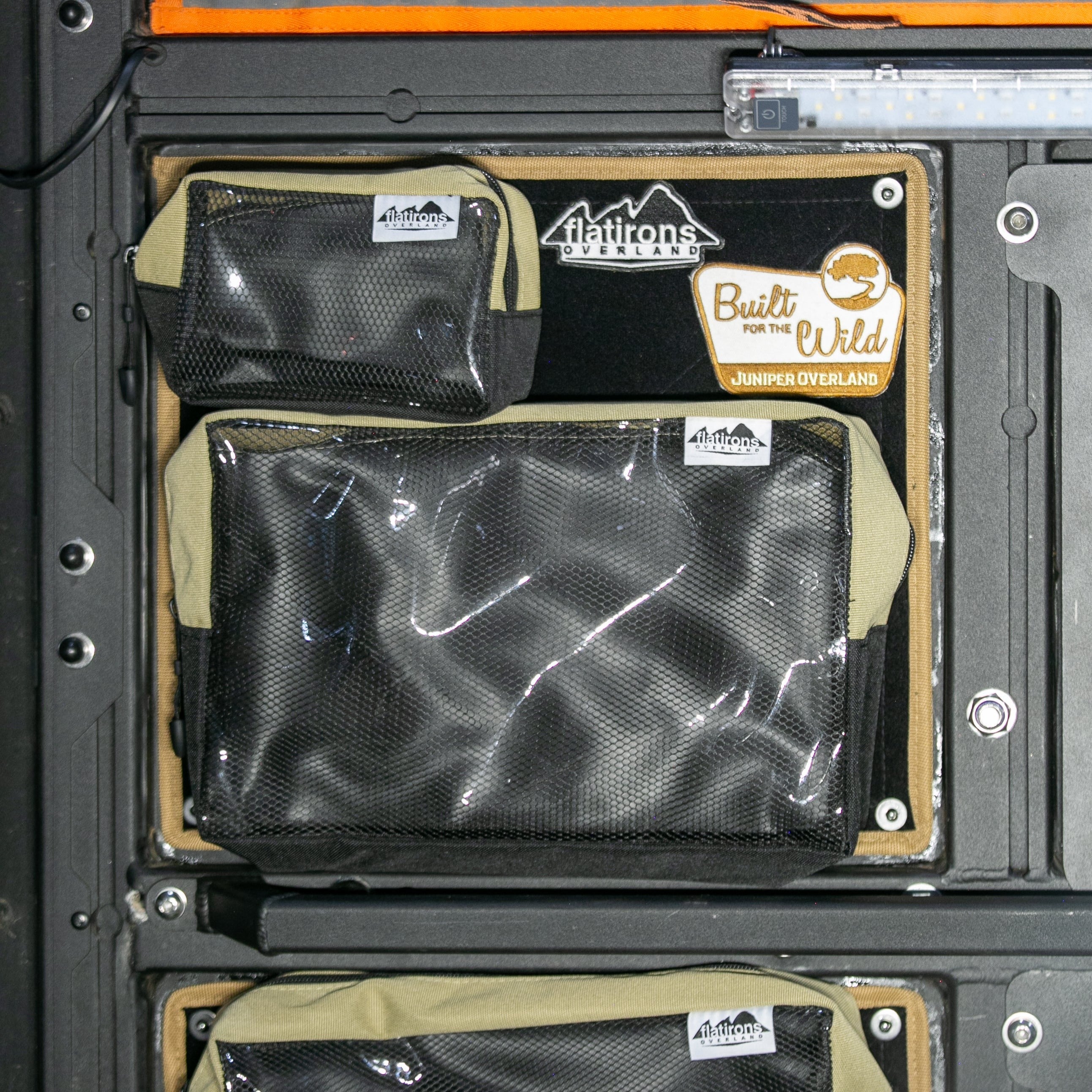 Flatirons Overland RiPouch™ Velcro Bag in full size (8x12 inches) with Velcro closure, designed for versatile storage.