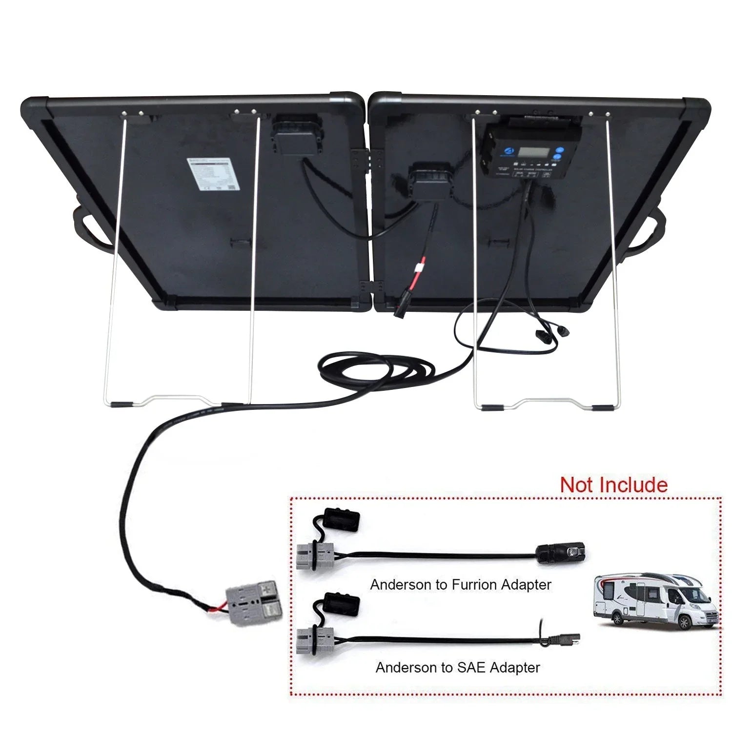 ACOPOWER Plk 120W Portable Solar Panel Kit, Lightweight Briefcase with 20A Charge Controller - We The Collective