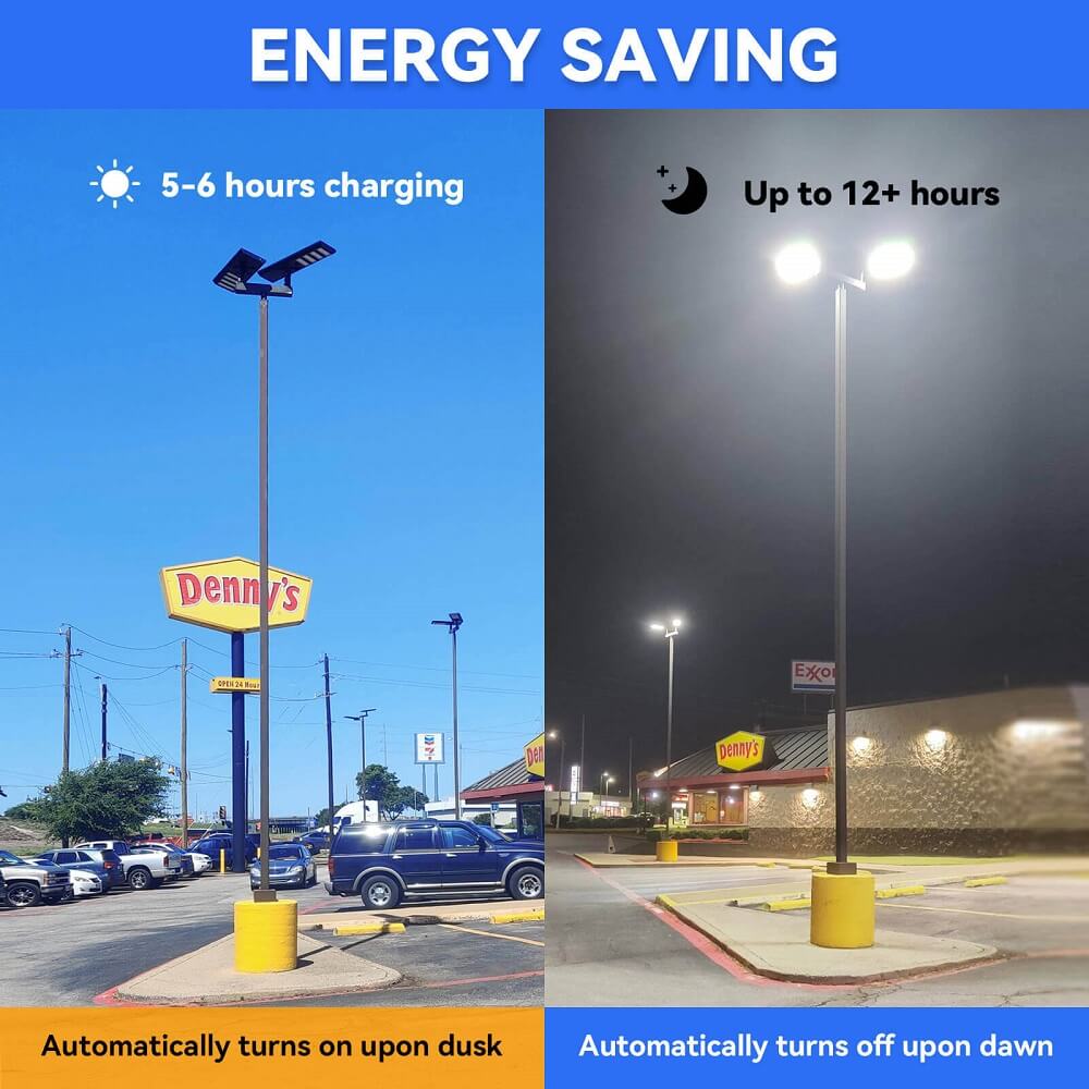 Commerical Solar Power LED Parking Lot Light - 2 Years Warranty - OVERLANDERS Outfitter