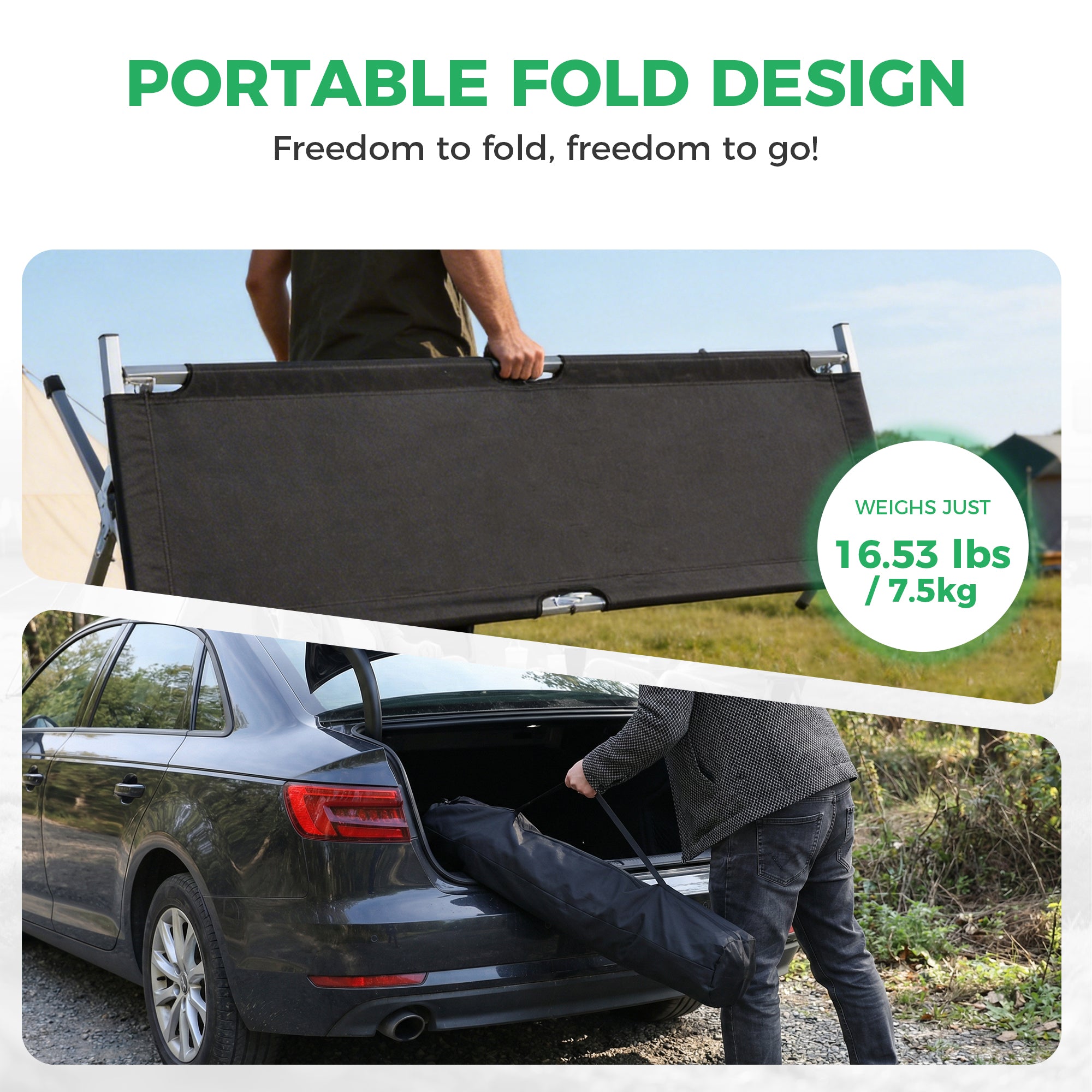 Ainfox camping cot camping bed