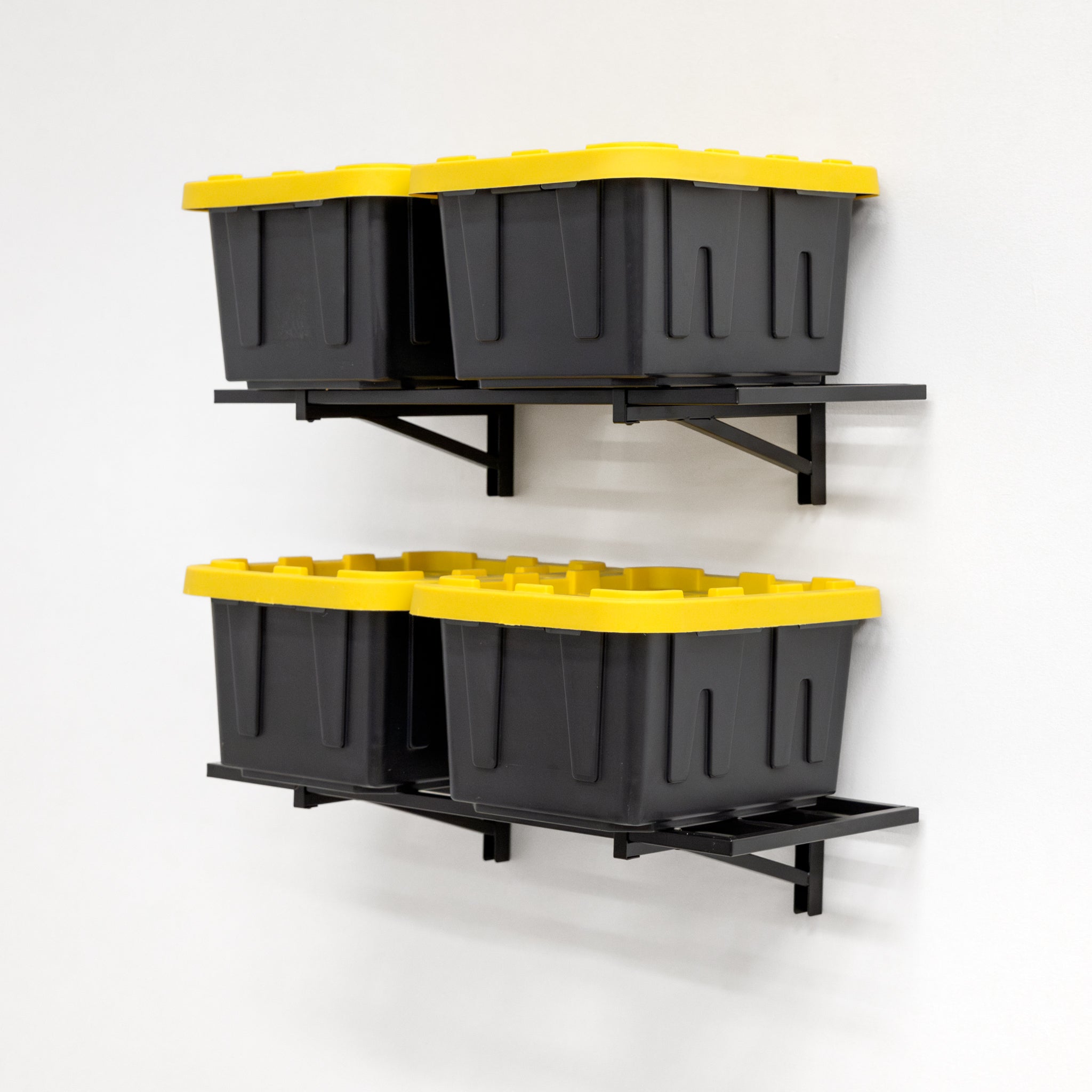 1' x 2' Bristol Garage Wall Mount Shelves | 2 Pack | Black - OVERLANDERS Outfitter