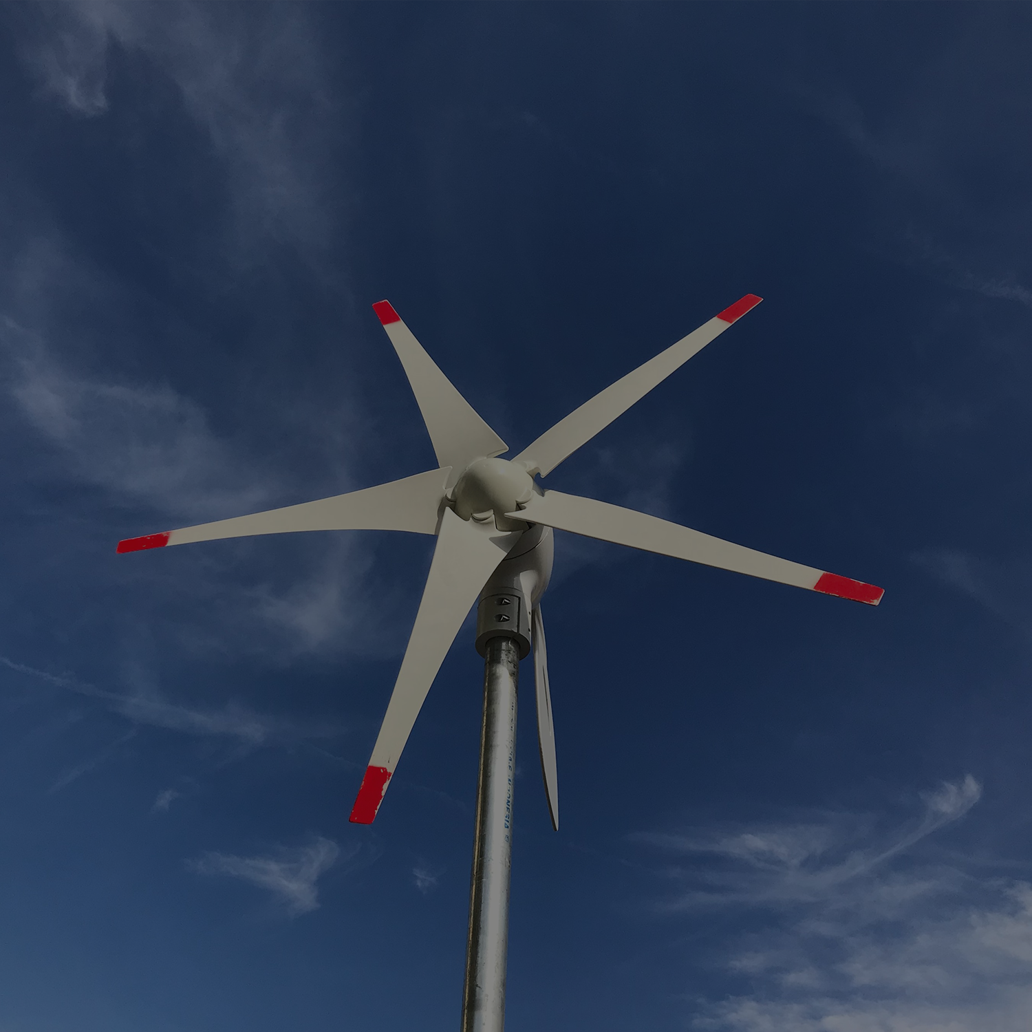 Nature's Generator 150W wind turbine with five blades, suitable for renewable energy and eco-friendly power generation.
