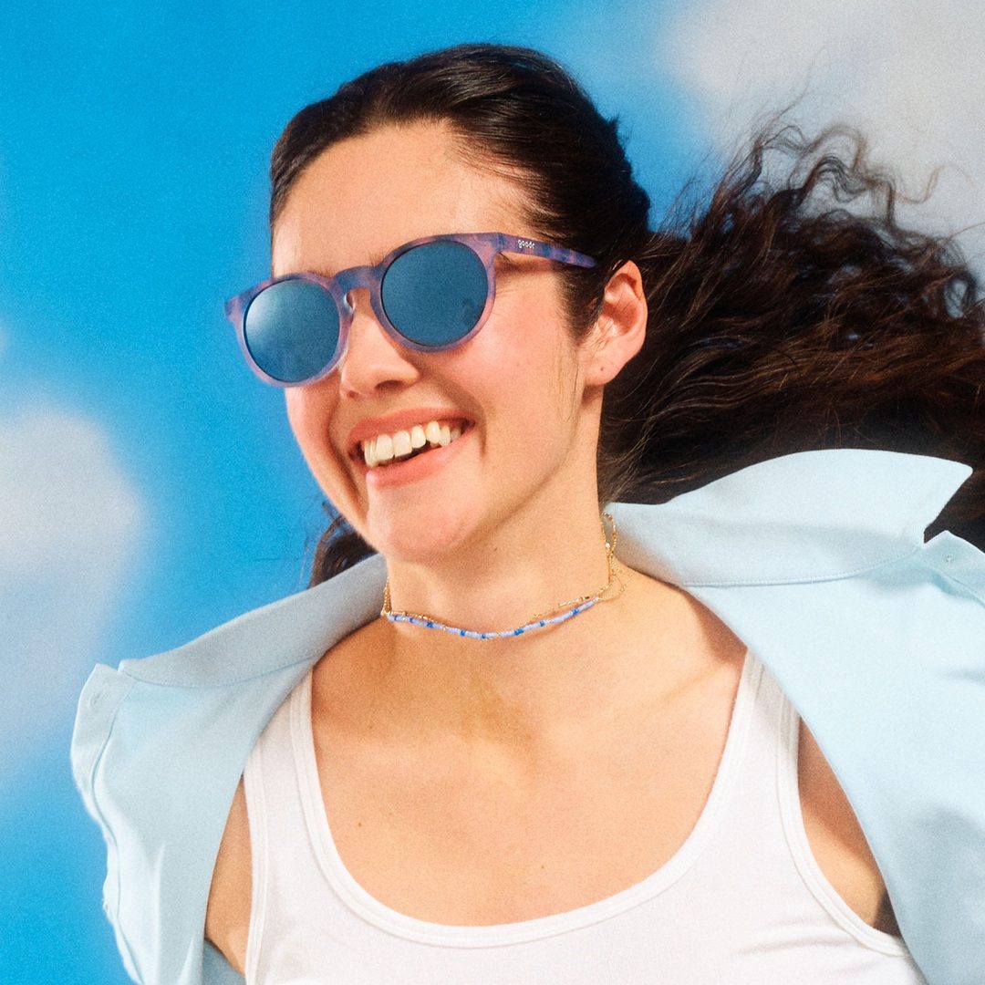 Rare Air Discs "Embracing My Inner Meteorologist" circle polarized sunglasses, stylish accessories with UV protection and reflective lenses.
