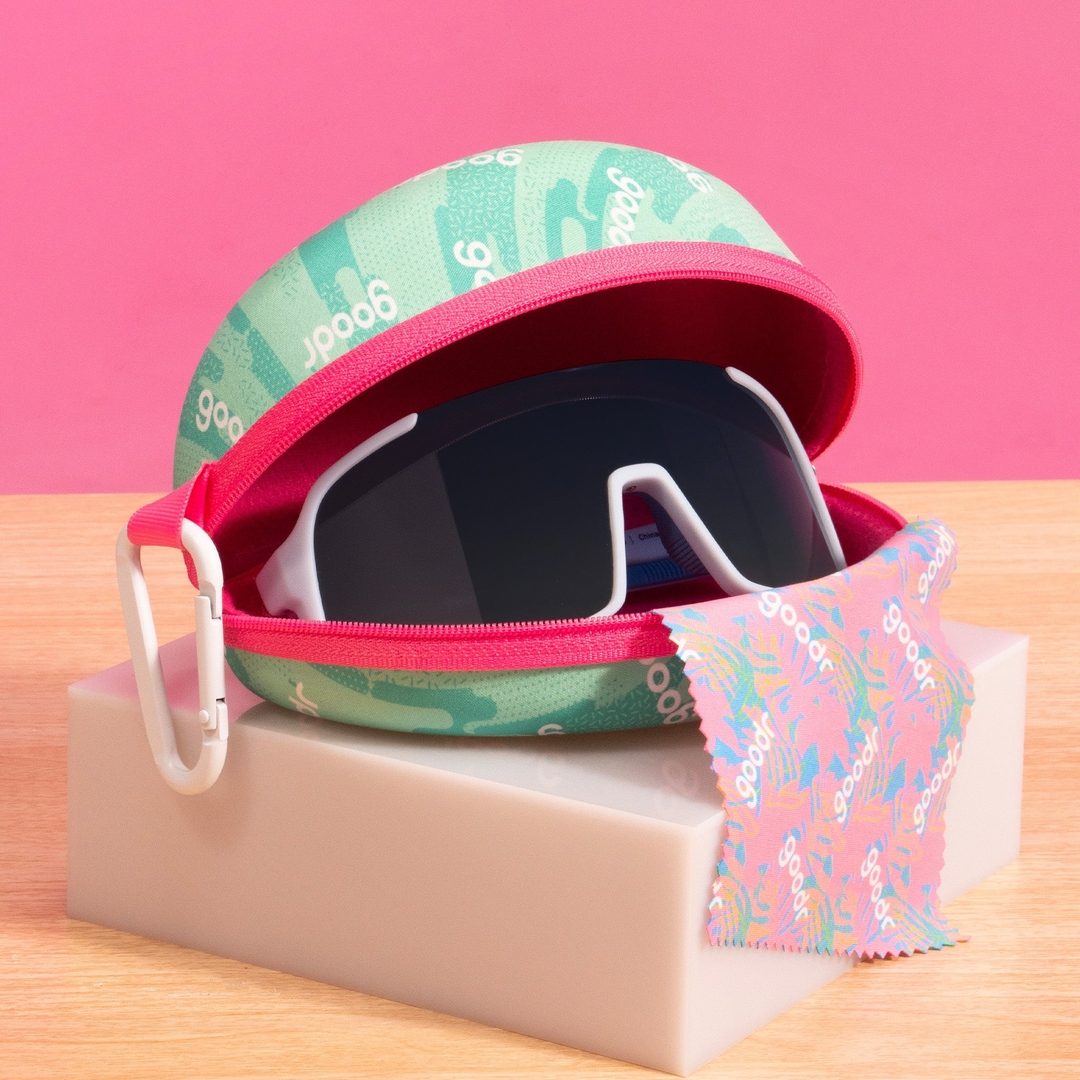 Rare Air Discs Gnarliest Case Scenario wrap sunglasses case with carabiner, durable accessory for protecting sunglasses on the go.